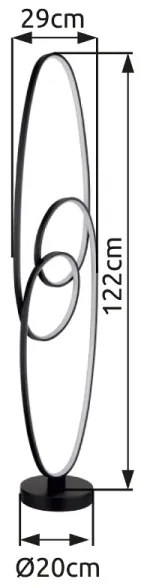 Globo 67177-36S - SPIRA LED állólámpa LED/39W/230V 2700/4000/6500K