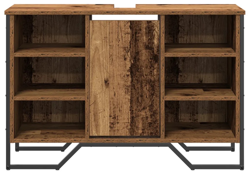 Fürdőszobai Mosdószekrény Régi Fa 91x35x60 cm Felületkezelt Fa