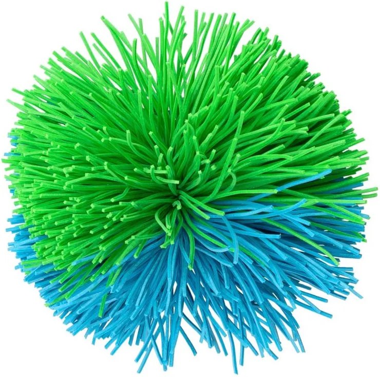 Pelyhes golyók 7 cm zöld / kék 5 db