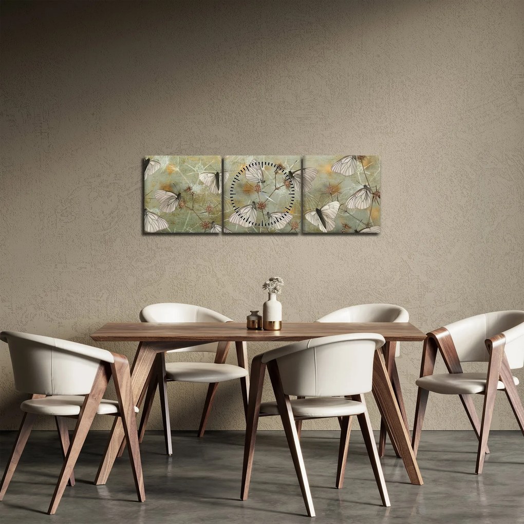 Kép - szüret lepkék (órával) (90x30 cm)