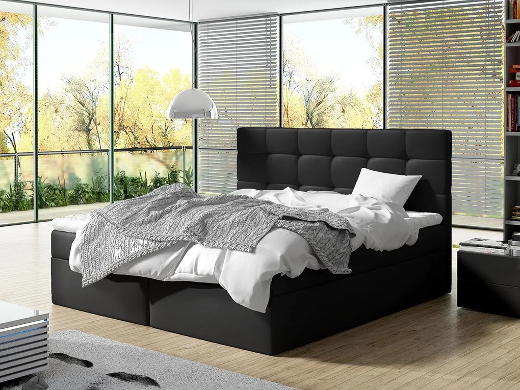 Franciaágy Boxspring 160 cm Cinara (öko-bőr soft 017 (fehér). 1054104