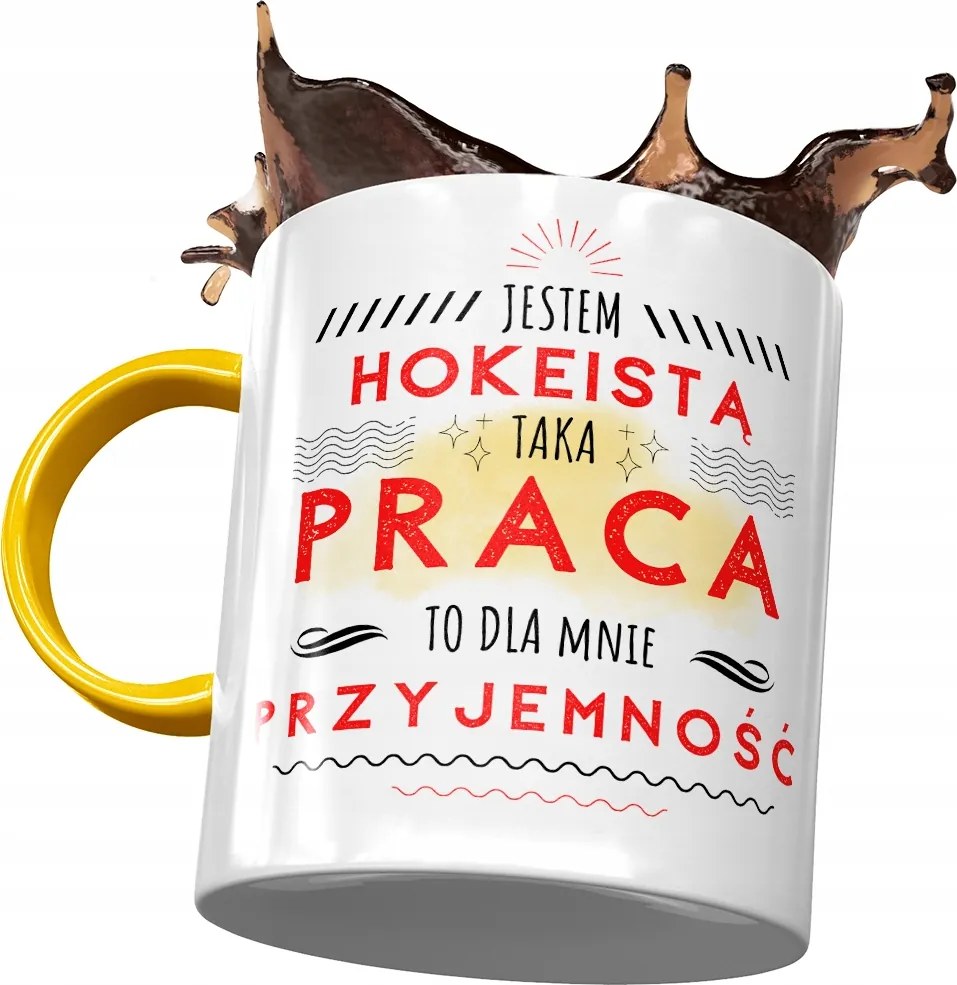 Sárga Bögre Jégkorongozóknak A munka öröm a fényképes nyomtatással