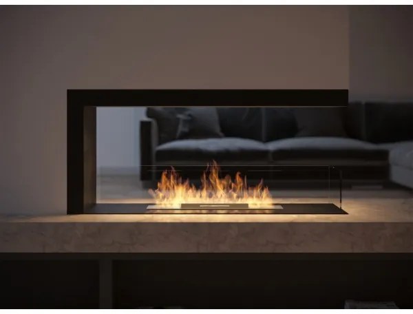 InFire - Sarok BIO kandalló100x50 cm 3kW bifaciális