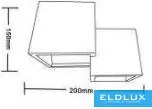 UNIVERSO Gipsz fali lámpa 2xG9 200x150mm IP20 fehér