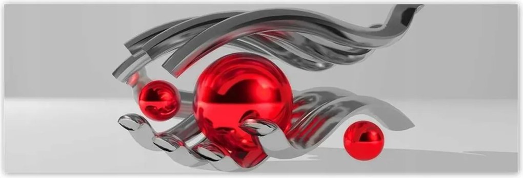 Poszterek 200x66 Piros gömbök a kézben