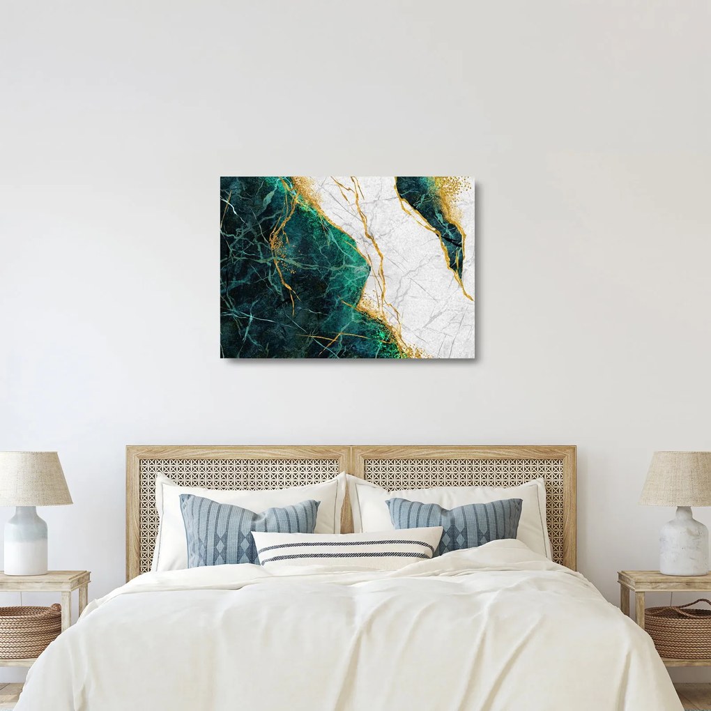 Kép - Türkiz márvány (üvegen) (70x50 cm)