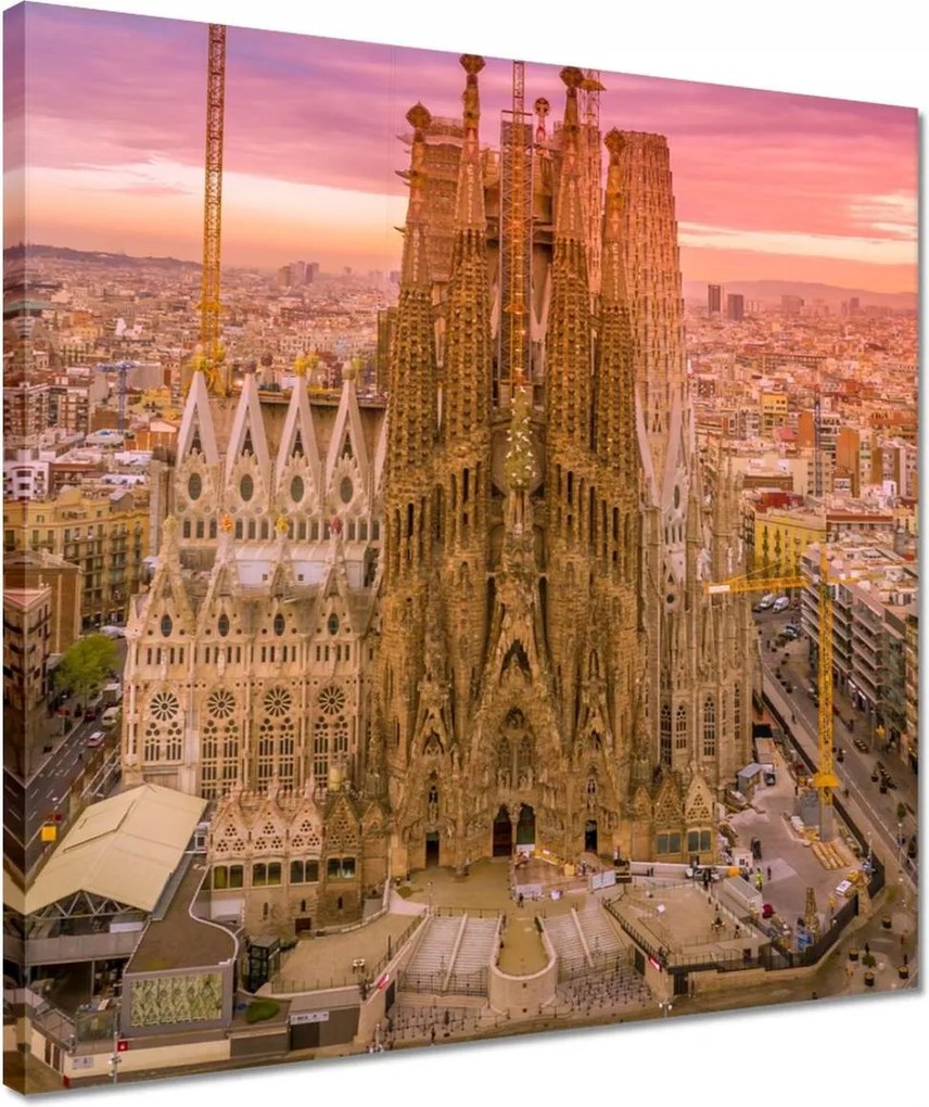 Vászonkép 40x40 Napsütéses nap Barcelona