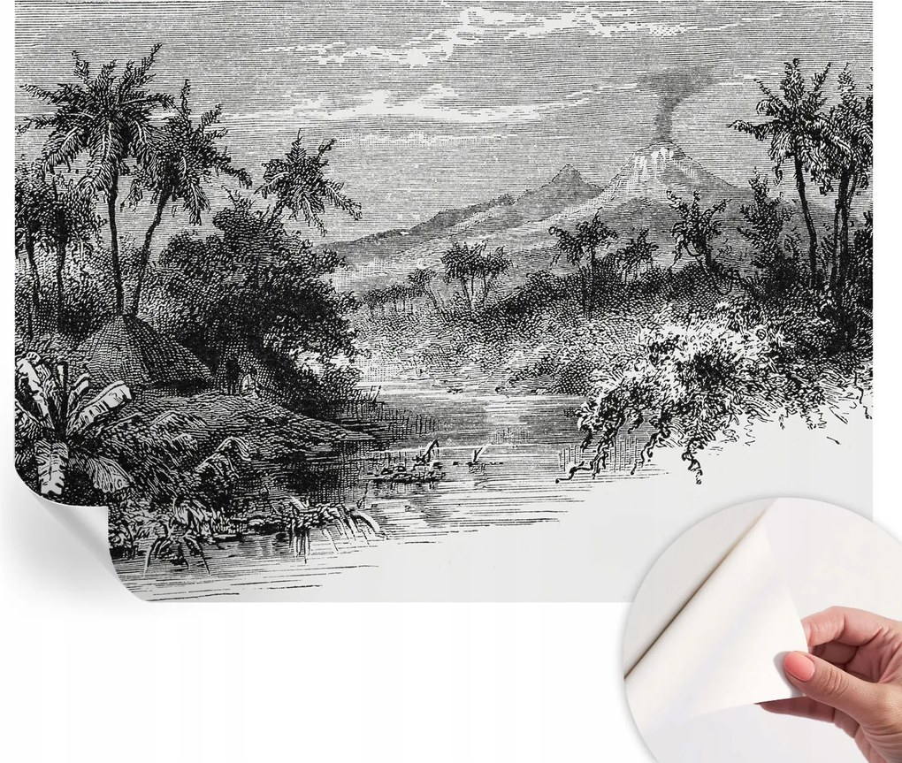 Öntapadós tapéta 3D fali furnér Egzotikus panoráma 208x146 cm