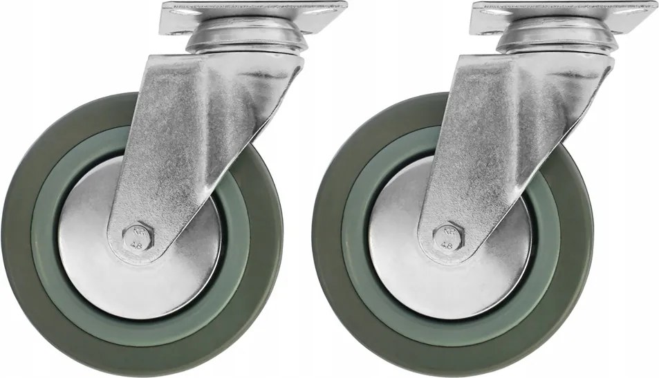 Keréktárcsa Forgó Szett, Lemezrögzítő 100MM 80KG 2 Db