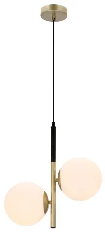 Csillár zsinóron DUO 2xE14/40W/230V arany/fekete