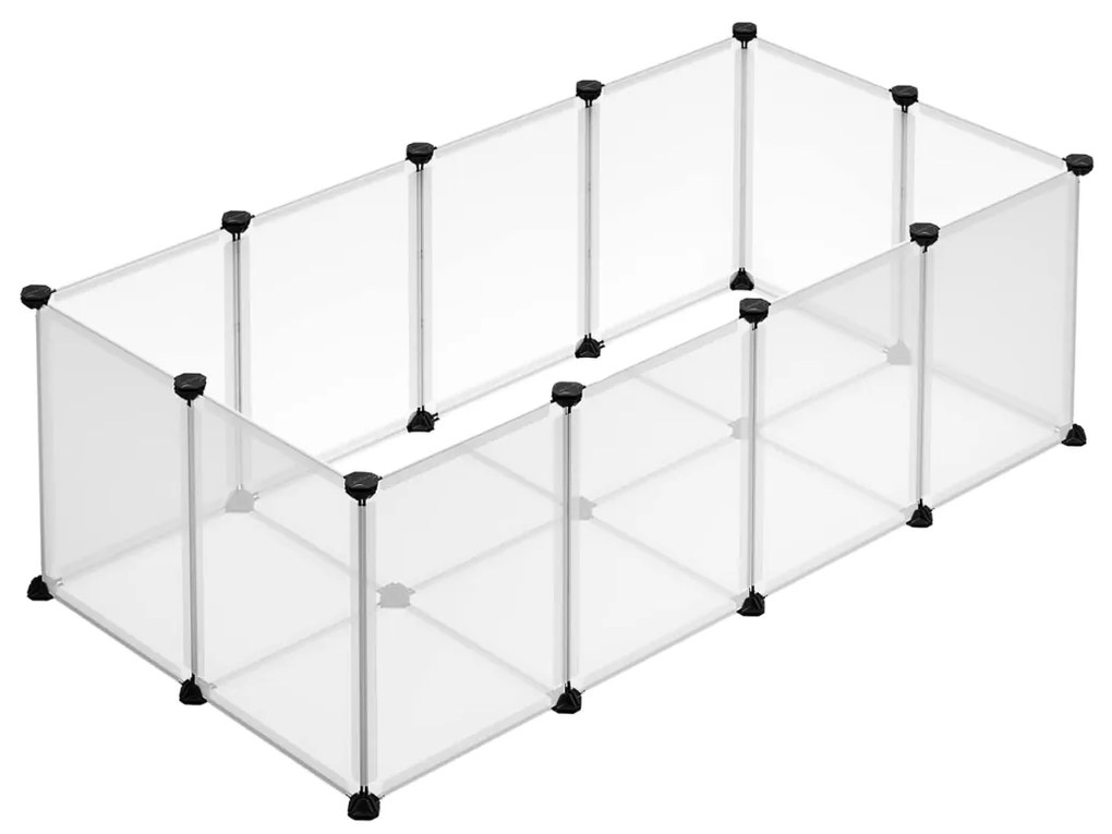 SongmicsHome BEN átlátszó műanyagból készült kisállat ketrec, 125x63x42 cm, átlátszó