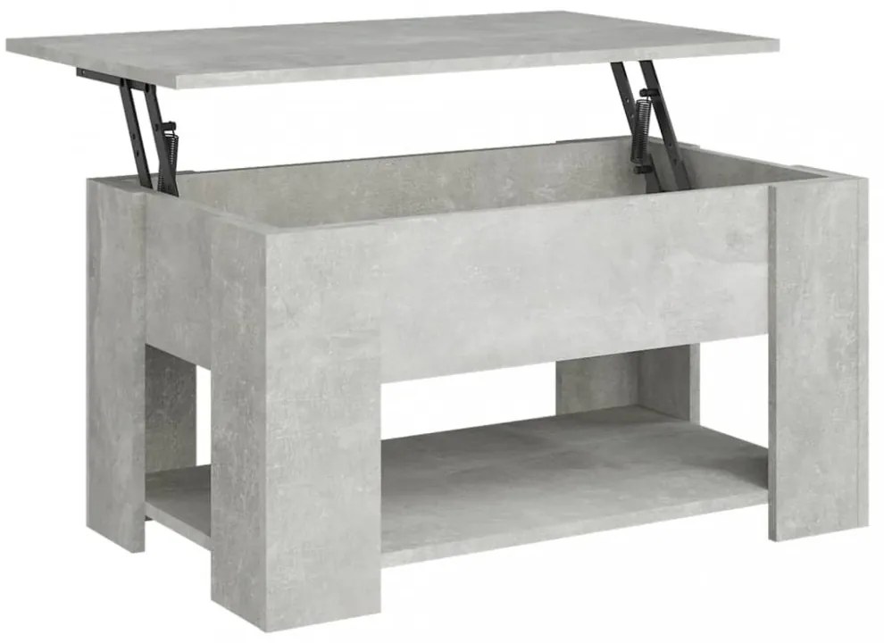 betonszürke szerelt fa dohányzóasztal 79x49x41 cm