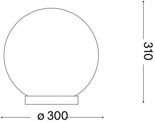 Ideal Lux - Asztali lámpa CARTA 1xE27/25W/230V átm. 30 cm fehér
