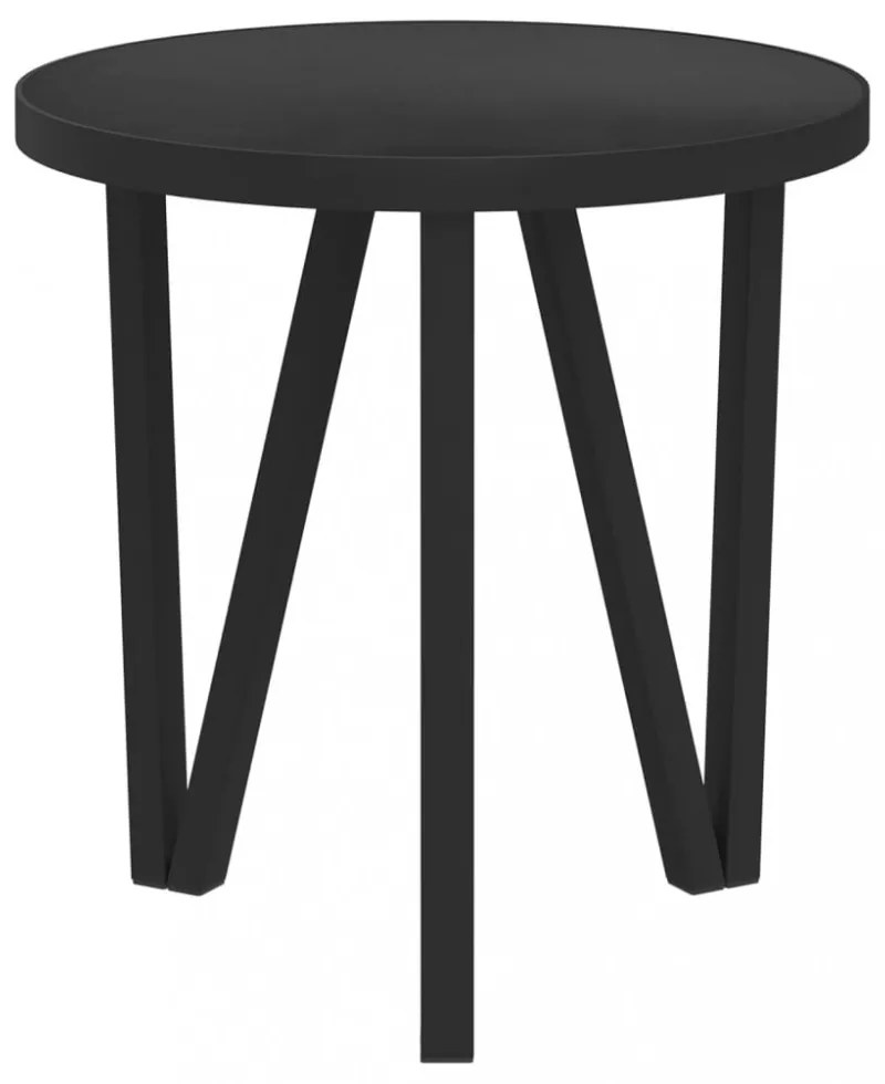 fekete MDF dohányzóasztal Ø35 cm