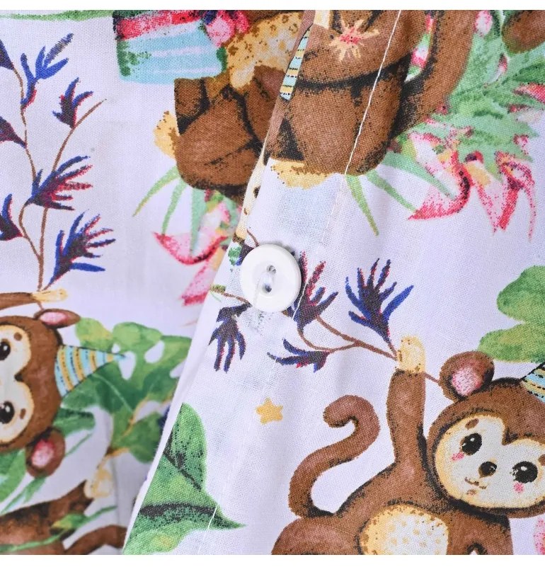 EMI Majmok gyermek pamut ágyneműhuzat, Gyerekgarnitúra 90x130 + 45x65