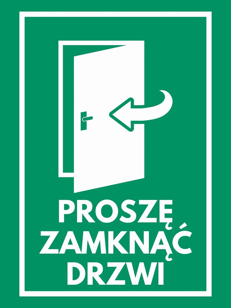 Fém poszter információs Kérjük Zárja Be Az Ajtót 30x40