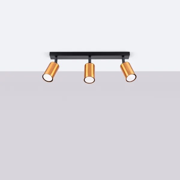 Sollux SL.1376 - Spotlámpa WINX 3xGU10/10W/230V fekete/réz