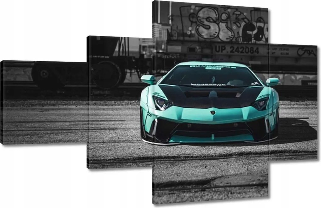 Vászonkép 130x80 Türkiz Lamborghini