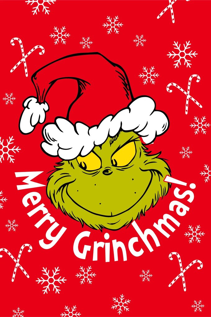 A Grincs Merry Grinchmas mikroflanel takaró 100x150cm