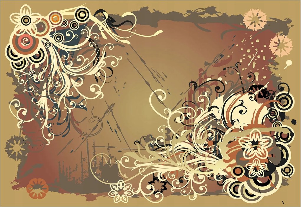 Fotótapéta Dísz Virágok Absztrakt 366cm x 254cm Ragasztó A csomagban