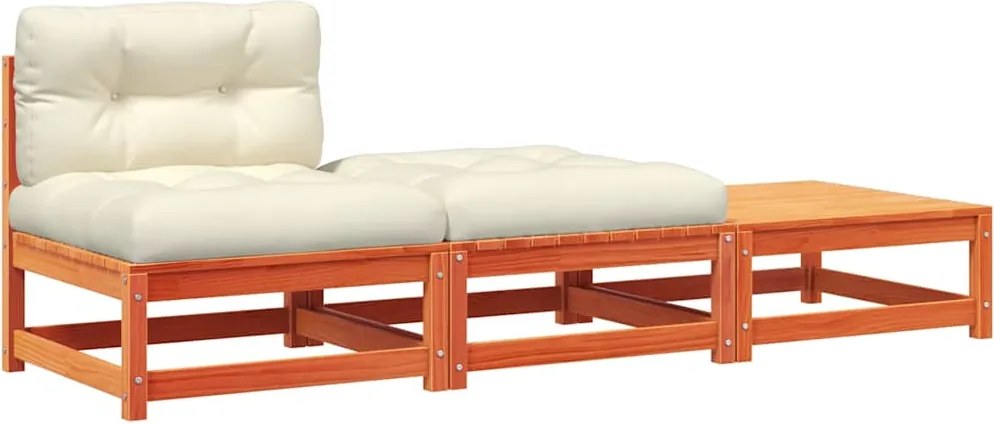 vidaXL kerti karfa nélküli kanapé párnával és lábtartóval