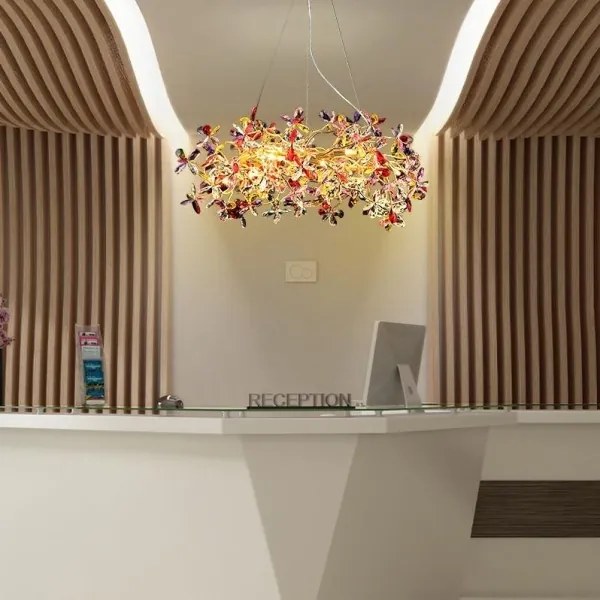 Kristály csillár zsinóron 16xG9/40W/230V színes