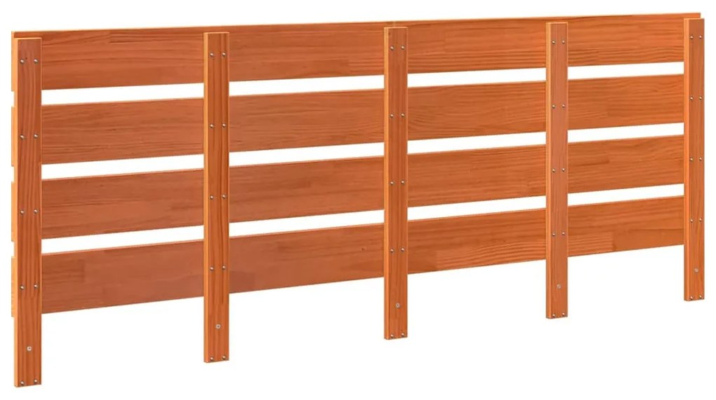 Fejtámla fejtámlával Viaszbarna 200.5 x 3 x 80 cm Tömör fenyőfa