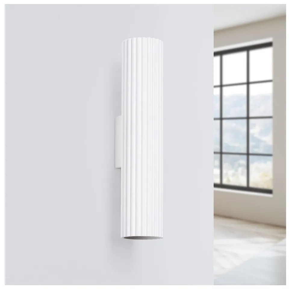 Fehér fali lámpa Gleam – Sollux