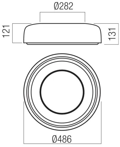 Redo 01-3940 - LED mennyezeti lámpatest DIP LED/30W/230V CRI 90, átmérő 48,6 cm, fehér