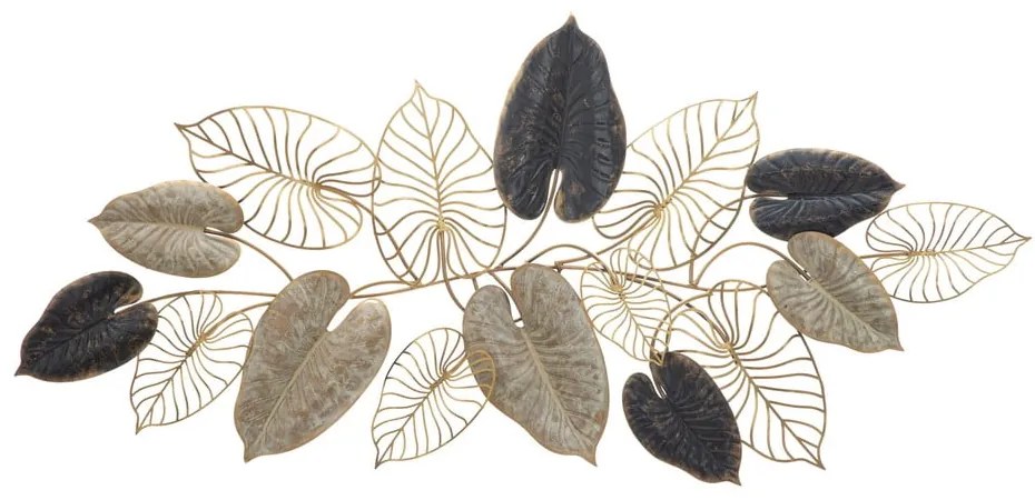 Century -A- levél motívumos fali fémdekoráció, 131 x 61 cm - Mauro Ferretti