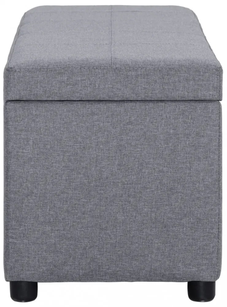 világosszürke poliészter pad tárolórekesszel 116 cm