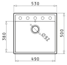 Pyramis 70007801 - Konyhai mosogató CAMEA 50x53 cm gránit/bézs