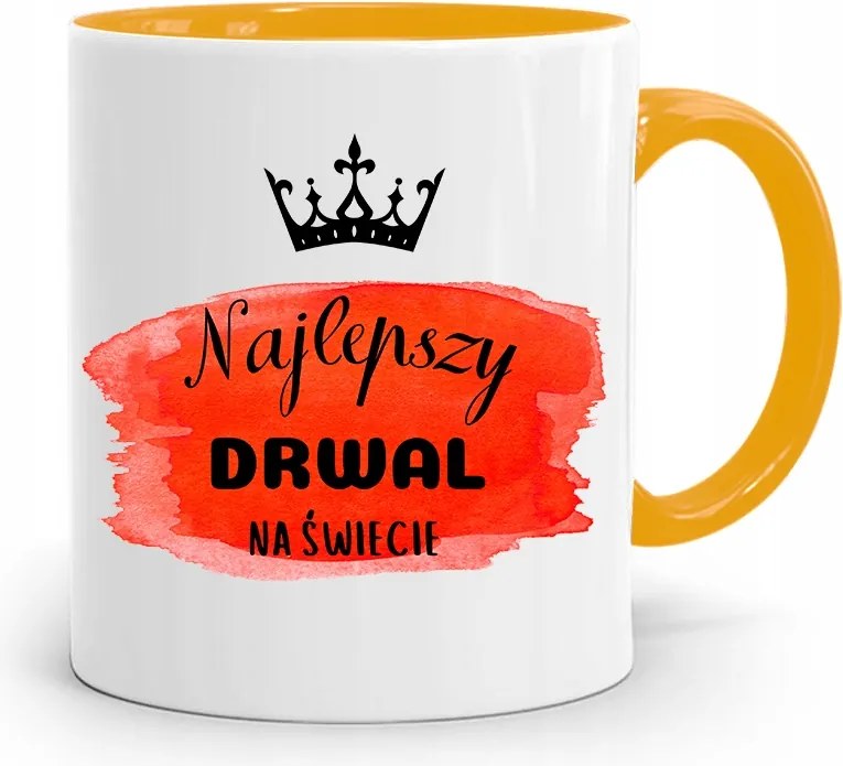 Favágó Bögre Sárga Születésnapi Ajándék fényképes nyomtatással