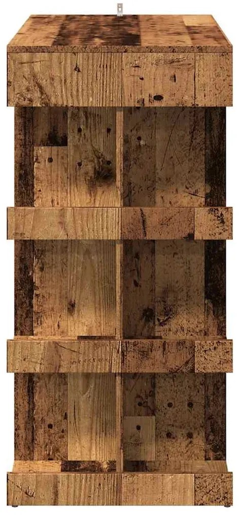 antik fa szerelt fa bárasztal tárolópolccal 100 x 48 x 101,5 cm