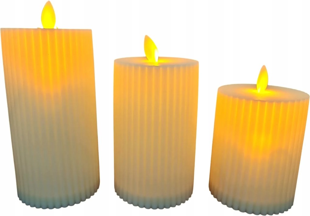 3 db-os Led Gyertya szettElegáns és bájos fény a belső térbe