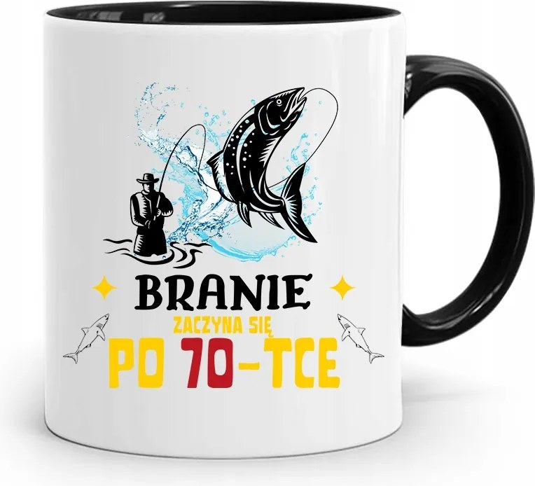 Bögre Fekete Tökéletes Születésnapi Ajándék 70 70-as nyomott mintával