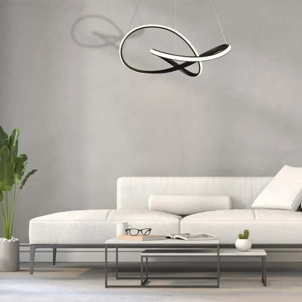 LED Csillár zsinóron CAPPIO LED/36W/230V fekete