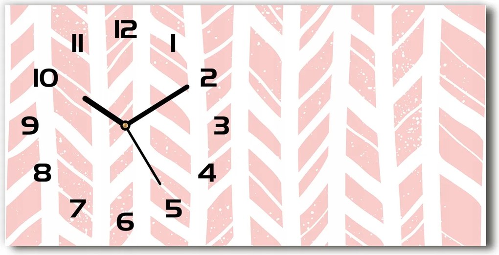 Üveg falióra csendes halszálka mintás 60x30 cm