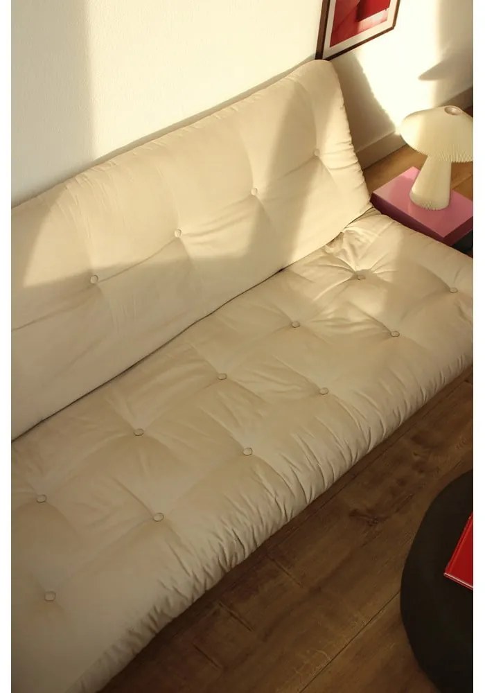 Fehér kordbársony kanapé 200 cm Lean – Karup Design