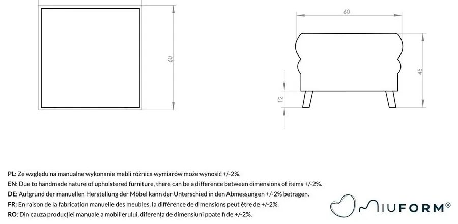 Charming Charlie világosszürke lábtartó - Miuform