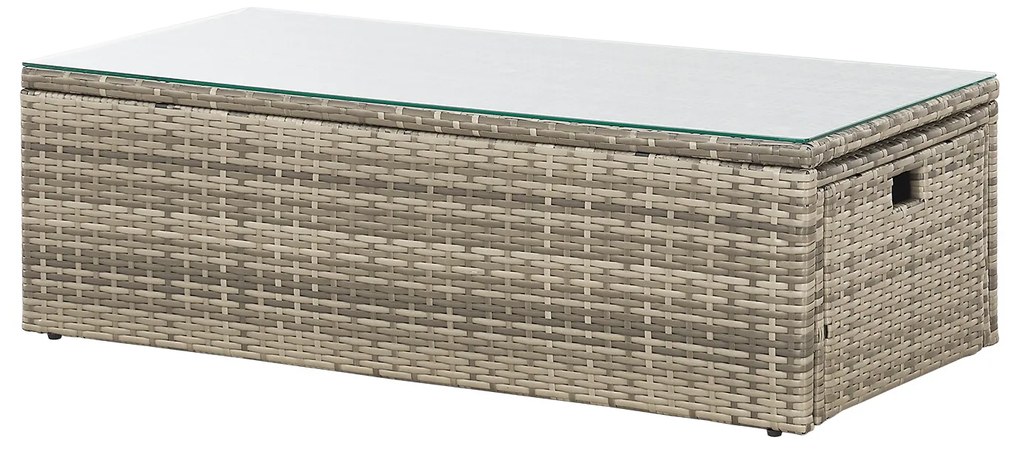 Juskys Salou rattan kerti bútor szett - szürke