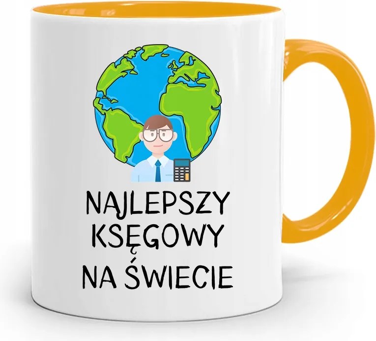 Sárga Bögre Ajándék Könyvelőnek, fényképes nyomattal