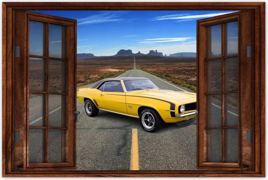 Poszter 60x40 Sárga Chevrolet Ss Auto