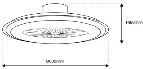 LED Dimmelhető mennyezeti lámpa ventilátorral ZEPHYR LED/48W/230V arany + távirányító