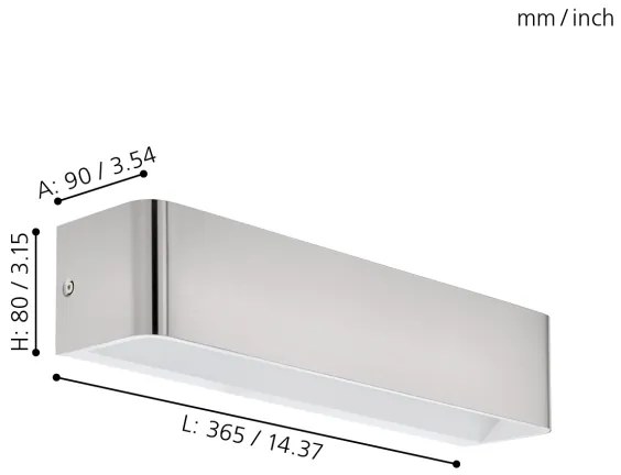 Eglo 98426 - LED Fali lámpa SANIA LED/12W/230V