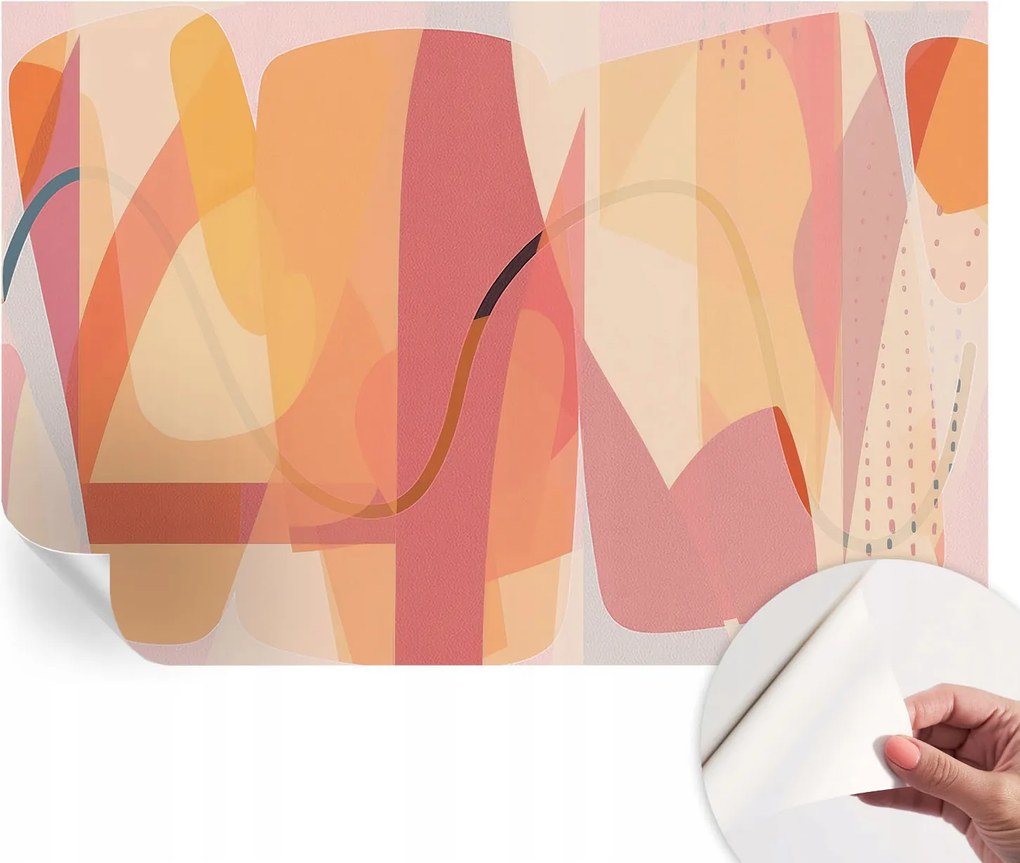 Öntapadós fali fotótapéta Hálószobába Színes absztrakt 104x70