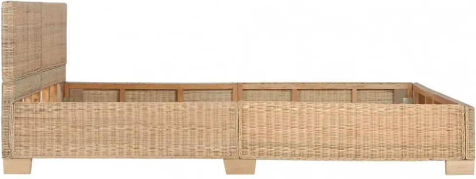 kézzel font valódi rattan ágykeret 160 x 200 cm