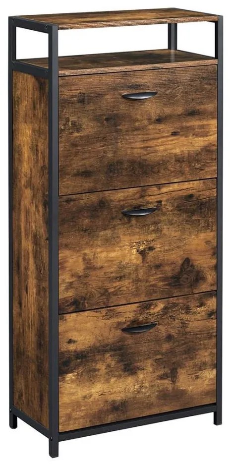 FIRA cipőtartó barna/fekete