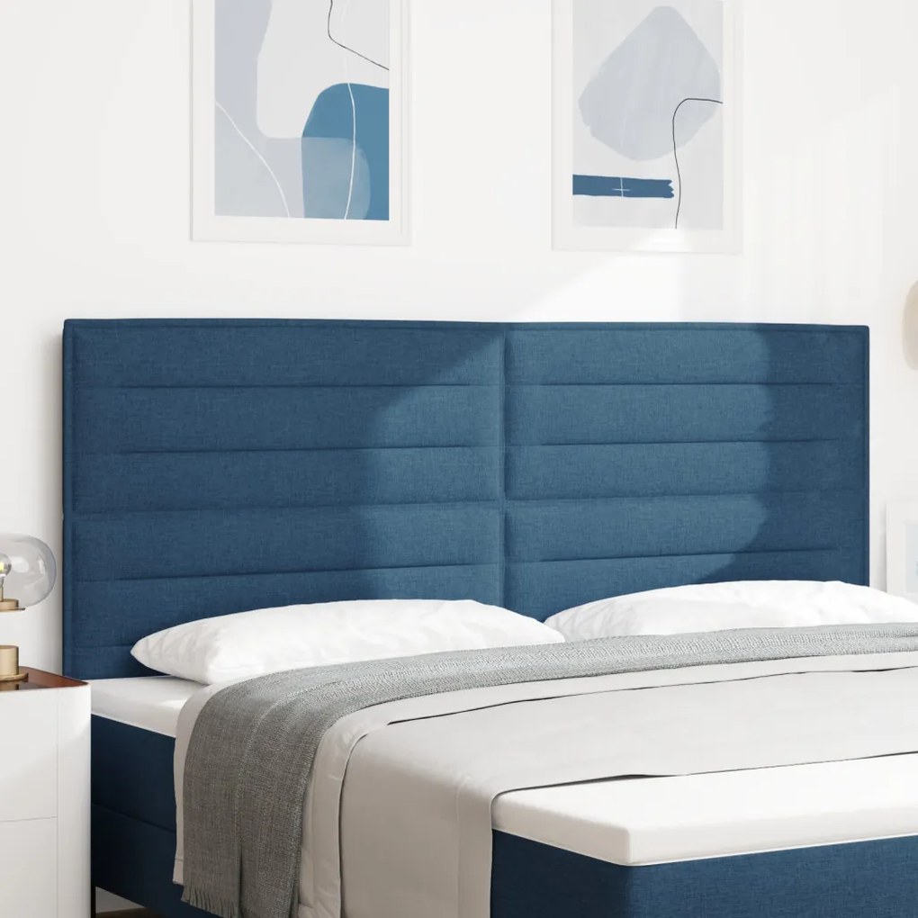 LED Fejtámla vonalak dizájn Kék 100 cm Textil