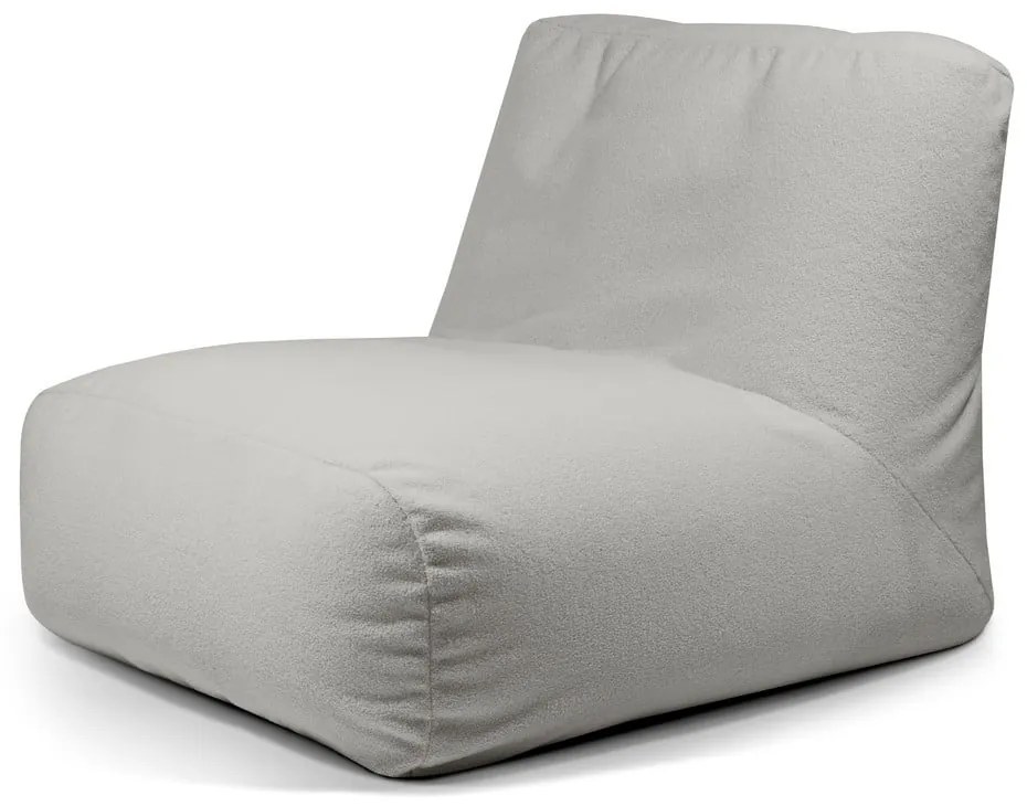 Világosszürke buklé babzsákfotel Tube 100 – SLOWDOWN